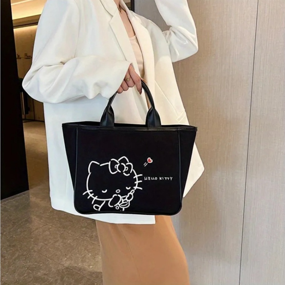 Hello Kitty black canvas bag